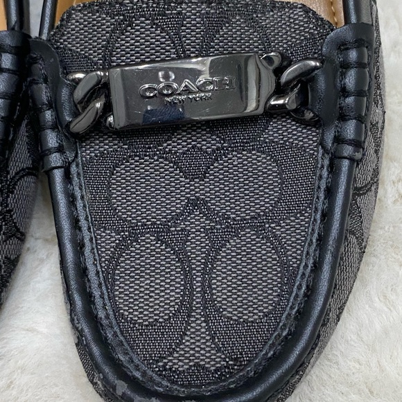 COPY - Coach Women’s Fortunata Signature C Jacquard Loafers (Black Smoke) - Picture 2 of 5